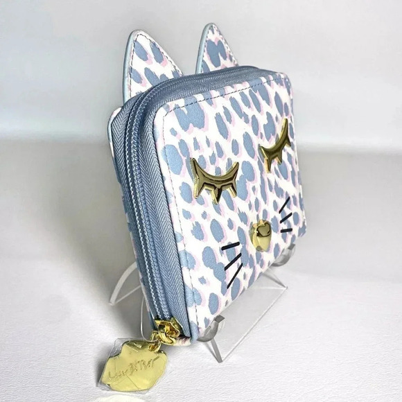 Betsey Johnson Leopard Print Kitty Cat Bag Wallet NWT - Picture 6 of 11